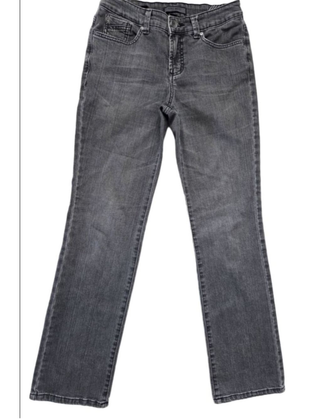 Women's Nine West Gray Straight Leg Jeans Size 2